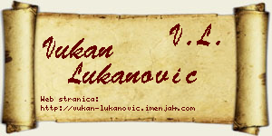 Vukan Lukanović vizit kartica